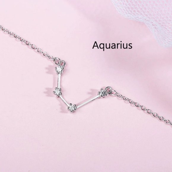 Jewelry - *NEW 925 Sterling Silver Zodiac Bracelet-Aquarius